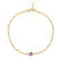 14K Amethyst Mirrored Chain