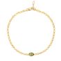 14K Peridot Mirrored Chain