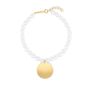 14K Pearl Tag Charm Bracelet