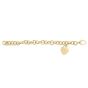 14K Heart Tag & Rolo Link Bracelet