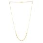 14K Gold Bead Paperclip Necklace