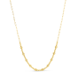 14K Gold Bead Paperclip Necklace