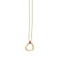 14K Baguette Gemstone Heart Necklace