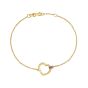 14K Baguette Gemstone Heart Bracelet