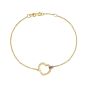 14K Baguette Gemstone Heart Bracelet