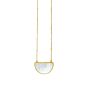 14K MOP Geometric Half Moon Necklace
