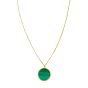 14K Malachite Inlay Circle Necklace