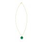 14K Malachite Inlay Circle Necklace