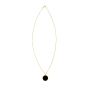 14K Onyx Inlay Circle Necklace