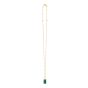 14K Malachite Geometric Gem Rectangle Necklace
