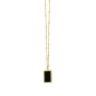 14K Onyx Geometric Rectangle Pendant