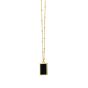 14K Onyx Geometric Rectangle Pendant
