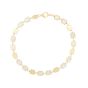 14K MOP Geometric Mirror Gem Chain Bracelet