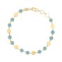 14K Turquoise Geometric Mirror Gem Chain