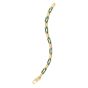 14K Malachite Paperclip Gem Link Bracelet