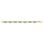 14K Malachite Paperclip Gem Link Bracelet
