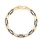 14K Onyx Paperclip Gem Link Bracelet