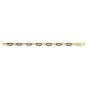 14K Onyx Paperclip Gem Link Bracelet