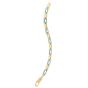 14K Turquoise Paperclip Gem Link Bracelet