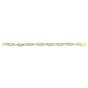 14K Turquoise Paperclip Gem Link Bracelet