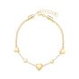14K Adjustable Puff Heart Bead Bracelet/Anklet