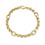 14K Gold Cable & Rolo Link Bracelet