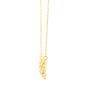 14K Gold Diamond Cut Checkered Butterfly Necklace