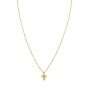 14K Petite Diamond Cross Necklace