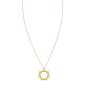 14K Diamond Circle Bauble Necklace