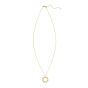 14K Diamond Circle Bauble Necklace