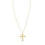 14K Diamond Cross Bauble Necklace