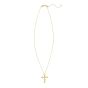 14K Diamond Cross Bauble Necklace