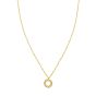 14K Petite Diamond Circle Necklace
