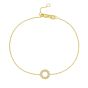 14K Petite Diamond Circle Bracelet