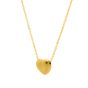 14K Gold Small Puffed Up Heart Necklace