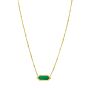 14K Hexagon Malachite Necklace