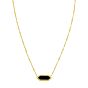 14K Hexagon Onyx Necklace