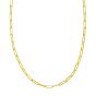 14K Mini Diamante Paperclip Chain