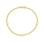 14K Heart Station Bead Bracelet