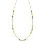 14K Hexagon Turquoise Inlay Links Necklace