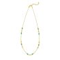 14K Hexagon Turquoise Inlay Links Necklace