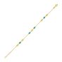 14K Hexagon Turquoise Inlay Links Bracelet