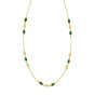 14K Hexagon Malachite Inlay Links Necklace