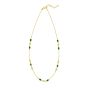 14K Hexagon Malachite Inlay Links Necklace