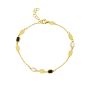 14K Onyx & MOP Inlay Links Bracelet