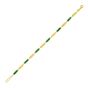 14K Malachite Rectangle Links Bracelet