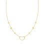 14K Open Heart Station Necklace