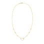 14K Open Heart Station Necklace