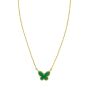 14K Primavera Malachite Butterfly Necklace