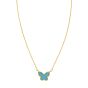 14K Primavera Turquoise Butterfly Necklace